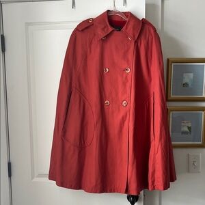 London Fog Red Cape Jacket
